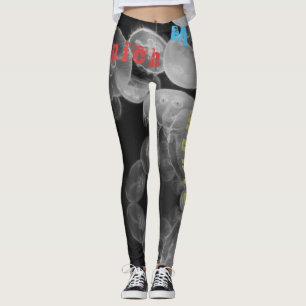 Custom Name Jellyfish Black Leggings