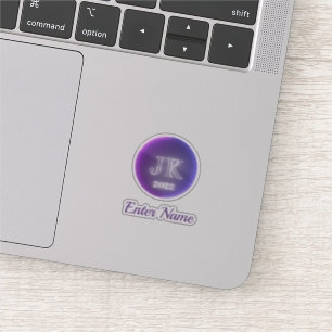 Custom Name JK 2022 Logo Tiny Clear Vinyl Stickers