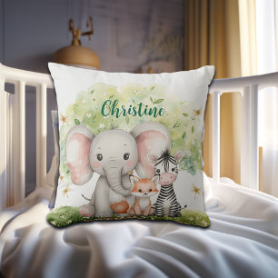 Custom Name Jungle Animals Dragonfly Cushion