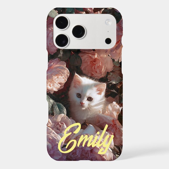 Custom Name Kitten iPhone Case (Back)