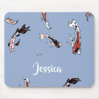 Custom name koi fish blue