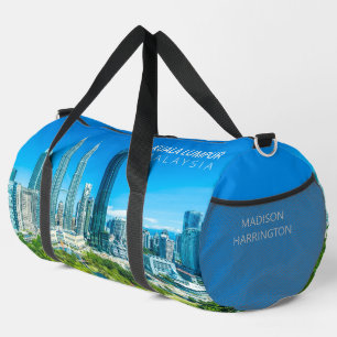 Custom Name Kuala Lumpur Malaysia Duffle Bag