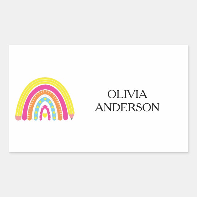 Custom Name Labels for School Supplies  (Front)