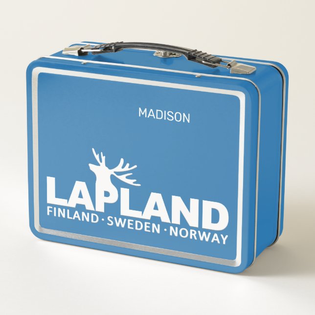 Custom Name LAPLAND Metal Lunch Box (Back)