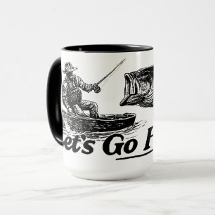 Custom Name Let's Go Fishing Trout Mug