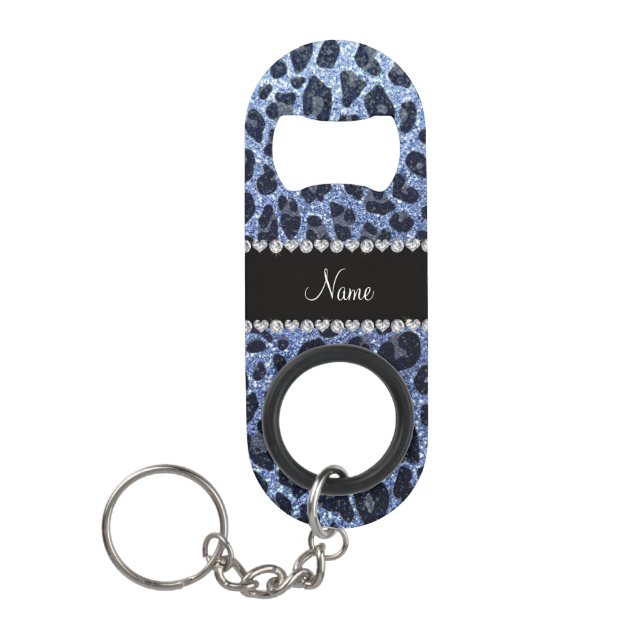 Custom name light blue glitter leopard print (Front)