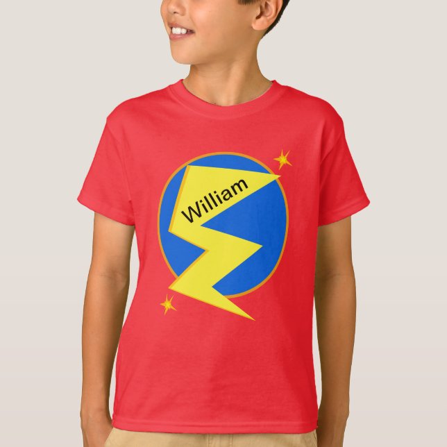 Custom Name Lightening Bolt T-Shirt (Front)