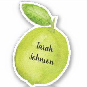 Custom Name Lime fruit Sticker