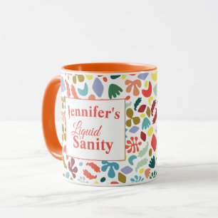 Custom Name Liquid Sanity Colourful Mug