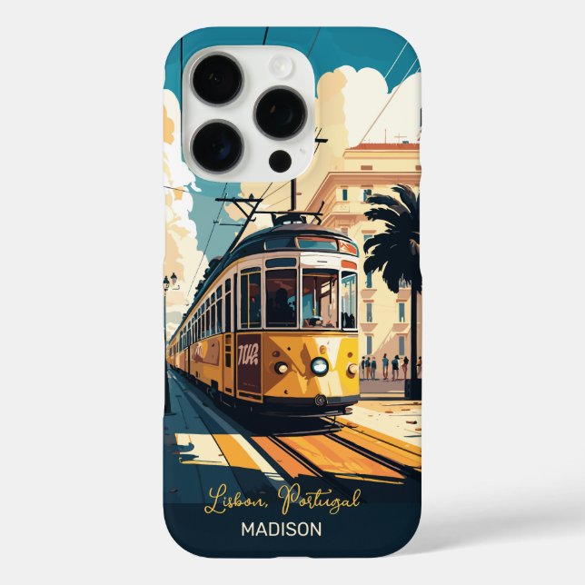 Custom Name Lisbon Portugal Case-Mate iPhone Case (Back)