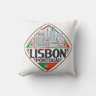 Custom Name Lisbon Portugal Cushion
