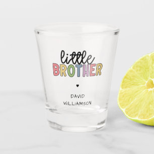 Custom Name Little Brother Cute Personalised Shot Glass