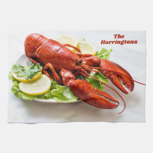 Custom name Lobster Tea Towel