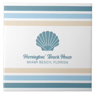 Custom Name & Location Beach House Tile