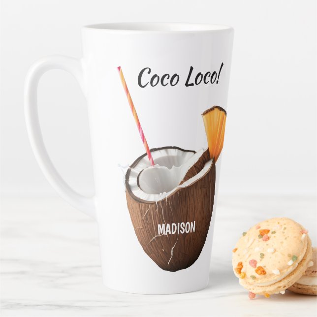 Custom Name & Location Coco Loco Latte Mug (In Situ)