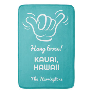 Custom Name, Location & Colour Shaka Bath Mat
