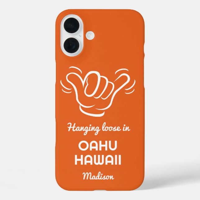 Custom Name, Location & Colour Shaka Case-Mate iPhone Case (Back)