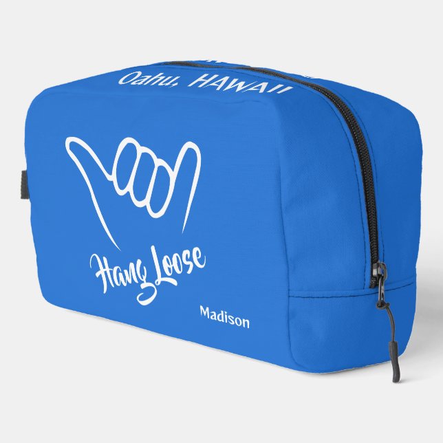 Custom Name, Location & Colour Shaka Dopp Kit (Right Corner)