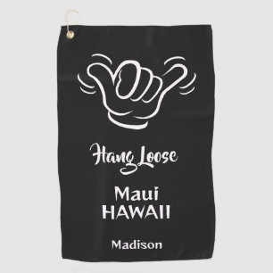 Custom Name, Location & Colour Shaka Golf Towel