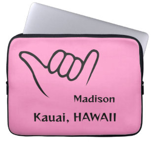 Custom Name, Location & Colour Shaka Laptop Sleeve