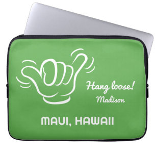 Custom Name, Location & Colour Shaka Laptop Sleeve