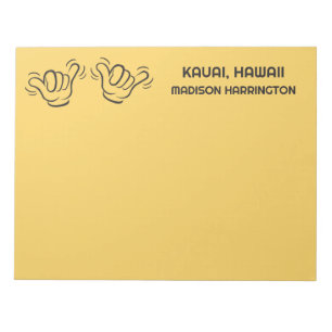 Custom Name, Location & Colour Shaka Notepad