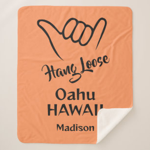 Custom Name, Location & Colour Shaka Sherpa Blanket