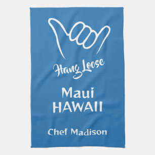 Custom Name, Location & Colour Shaka Tea Towel