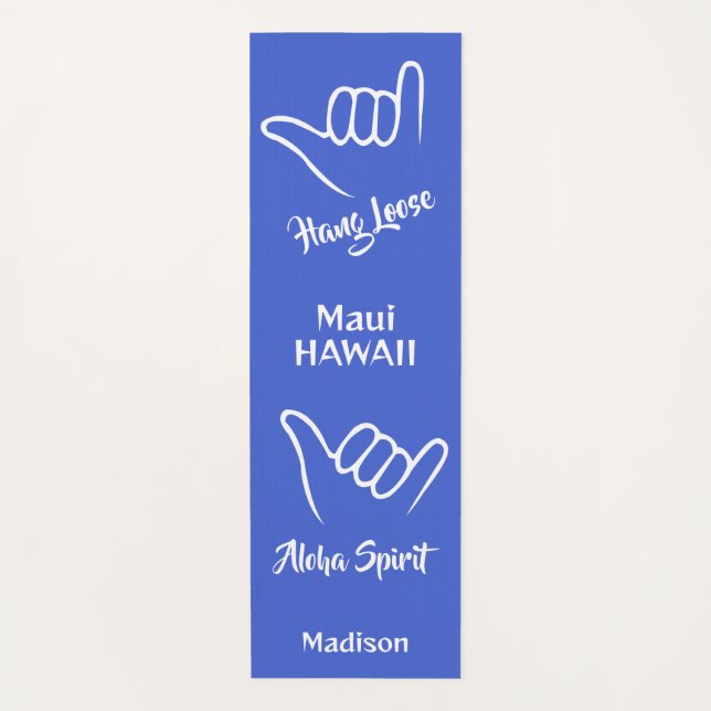 Custom Name, Location & Colour Shaka Yoga Mat (Front)