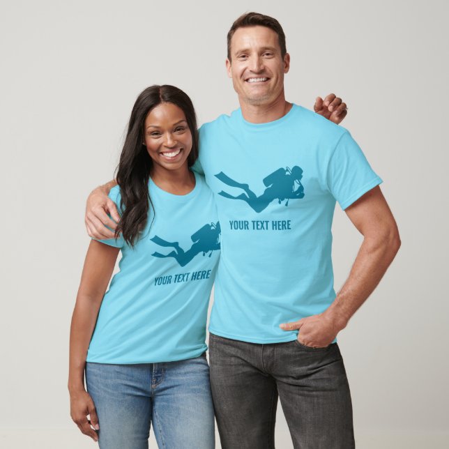 Custom Name & Location Scuba Diving T-Shirt (Unisex)