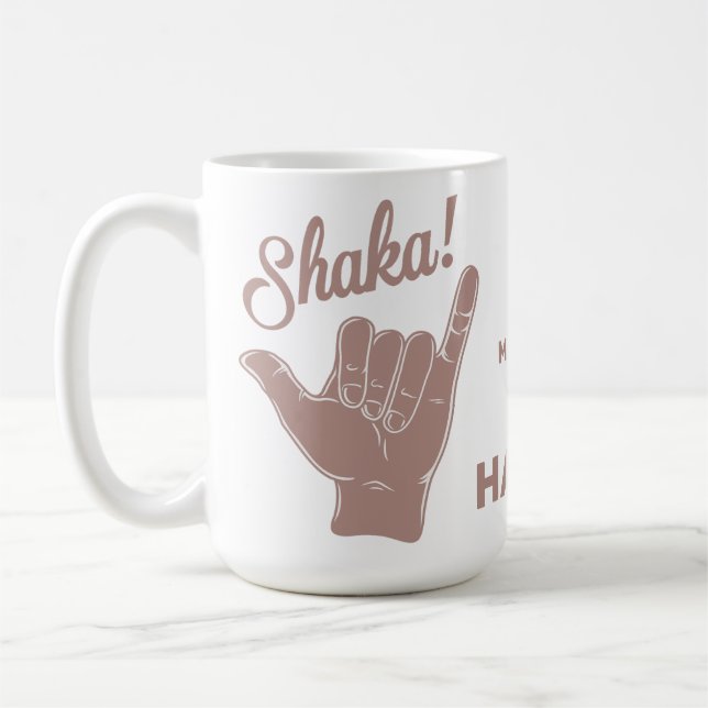 Custom Name & Location Shaka Coffee Mug (Left)