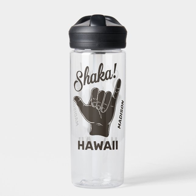 Custom Name & Location Shaka Water Bottle (Front)