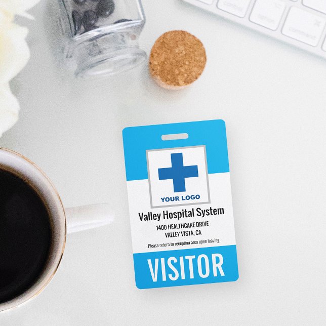 Custom Name & Logo Hospital Visitor Pass ID ID Badge (Creator Uploaded)