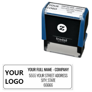 Custom Name , Logo or Photo Address Stamp Template