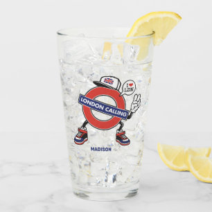 Custom Name London Calling Glass