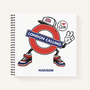 Custom Name London Calling Notebook