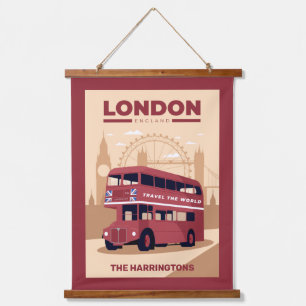 Custom Name LONDON Hanging Tapestry