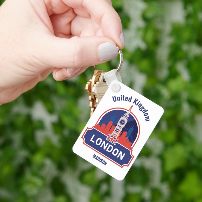 Custom Name London Key Ring (Hand)