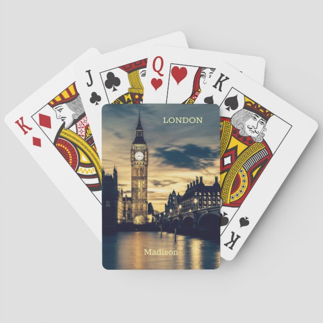 Custom Name London Playing Cards (Back)