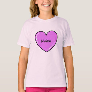 Custom Name Love Heart T-Shirt