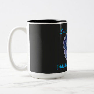 Custom Name Love You to the Moon Watercolor Moon a Two-Tone Coffee Mug