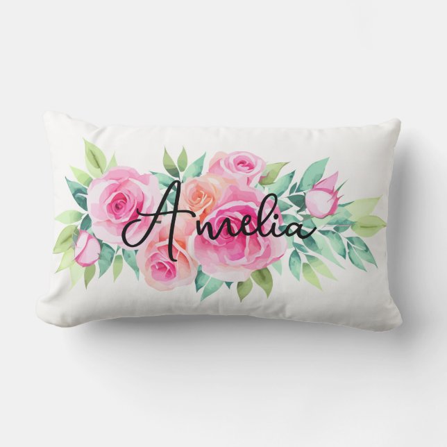 Custom Name Lumbar Cushion (Front)