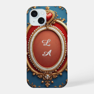 Custom name Luxury Feminine Decorative Aesthetic  iPhone 15 Case