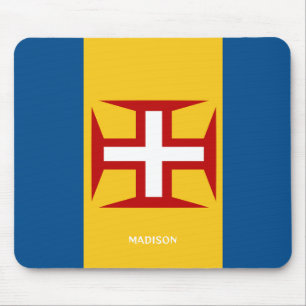 Custom Name Madeira Flag Mouse Pad