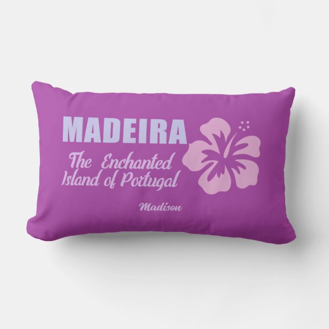 Custom Name Madeira Lumbar Cushion (Front)