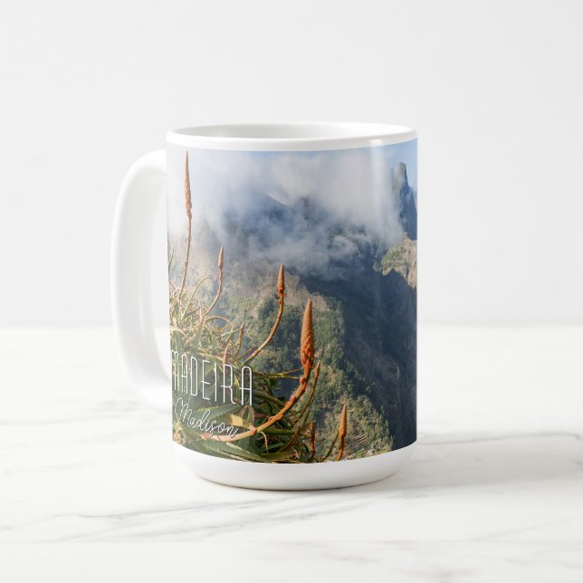 Custom Name Madeira Portugal Coffee Mug (Front Left)