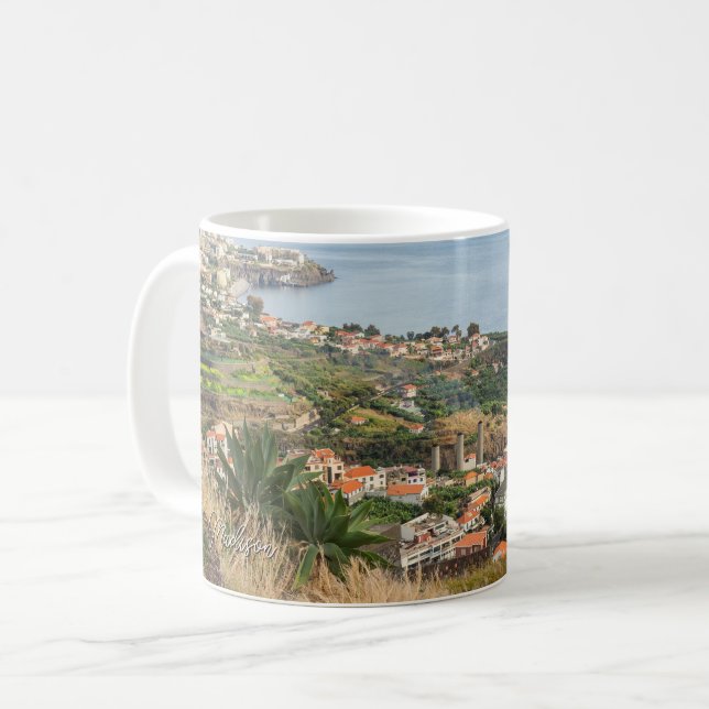 Custom Name Madeira Portugal Coffee Mug (Front Left)