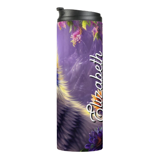 Custom Name Majestic Majesty of the Wolf Thermal Tumbler (Rotated Right)