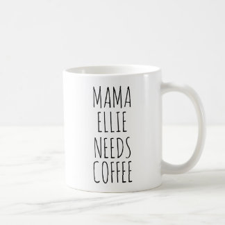 Custom Name Mama Needs Coffee, Gift for mum, Coffee Mug