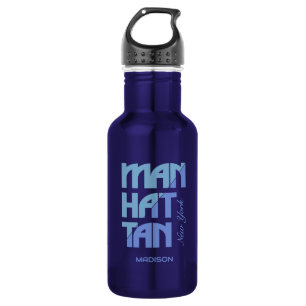 Custom Name Manhattan New York 532 Ml Water Bottle